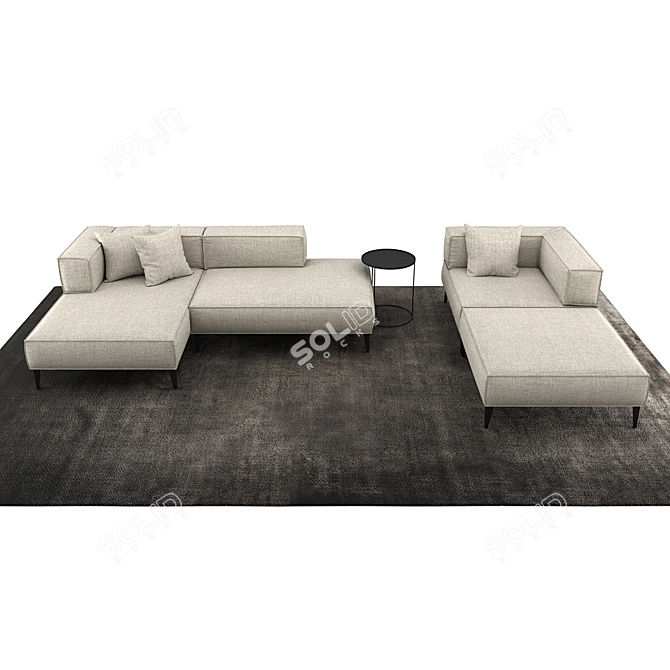 Modi Hey Collection: Versatile Outdoor Sofa 3D model image 1