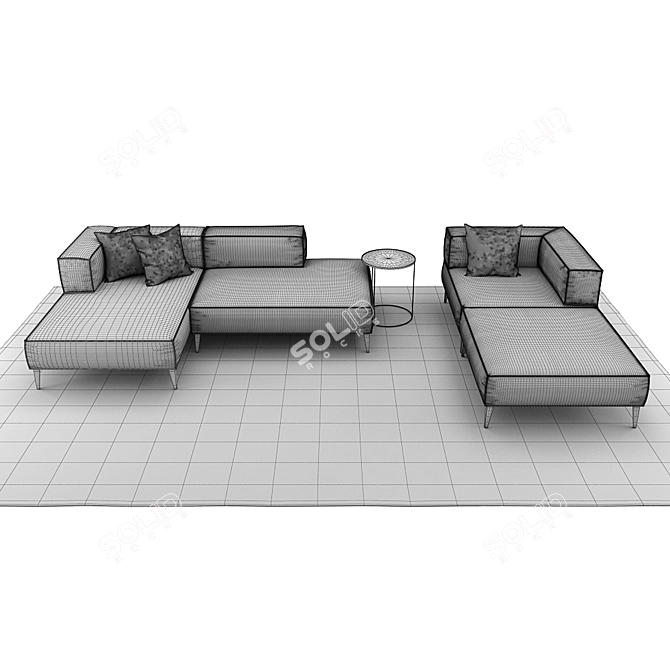 Modi Hey Collection: Versatile Outdoor Sofa 3D model image 2