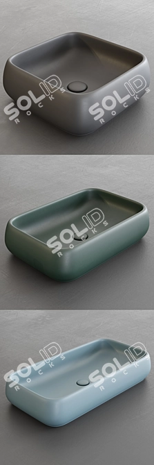 Shui Ceramic Wash Basin by Ceramica Cielo 3D model image 2