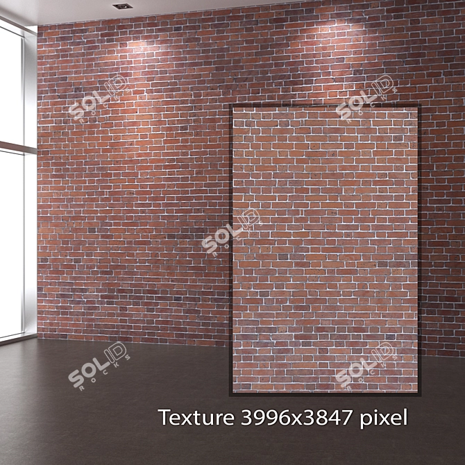 Seamless 4K Brickwork Texture 3D model image 2