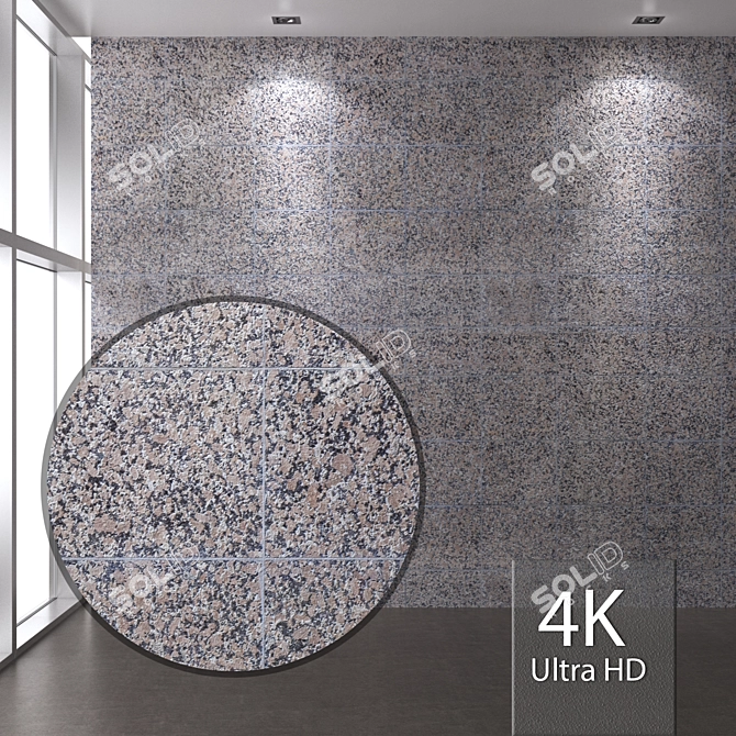 Seamless Granite Texture 3D model image 1