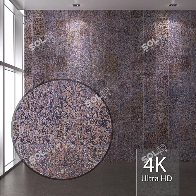 Seamless 4K Granite Texture 3D model image 1