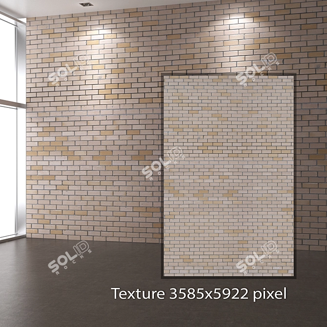 Seamless 4K Brick Texture 3D model image 2