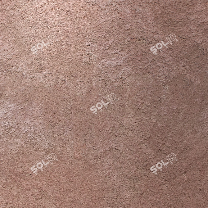 Seamless 4K Decorative Plaster 3D model image 3