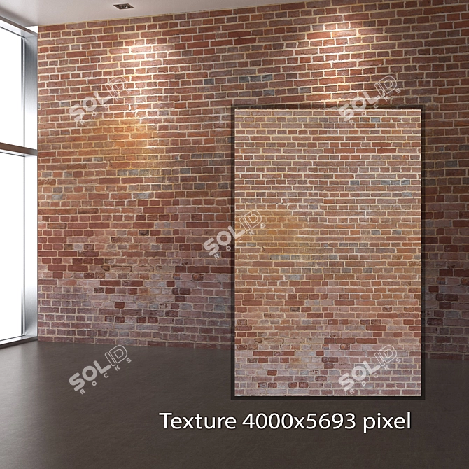 Seamless Brick Texture 4K 3D model image 2