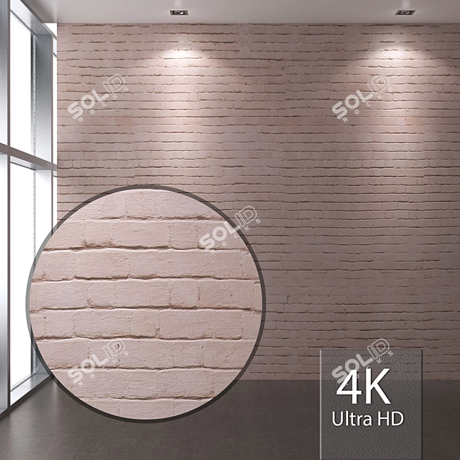 Seamless 4K Brick Texture 3D model image 1