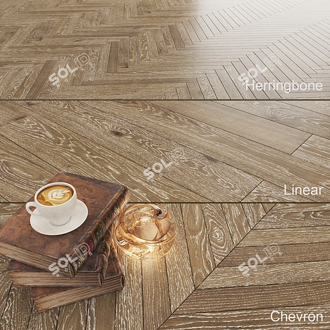 Oak Panforte Grande: Versatile Parquet 3D model image 1