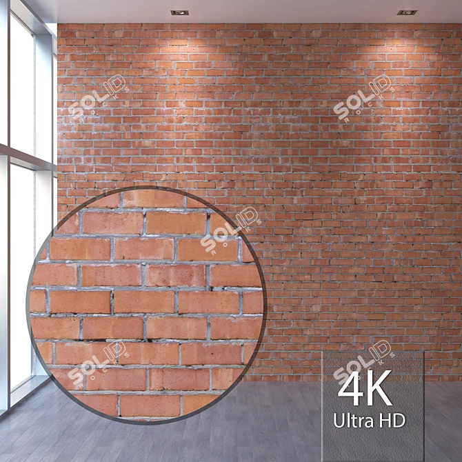 Seamless Bricklaying Texture 3D model image 1