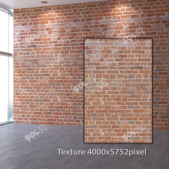 Seamless Brick Texture, 4K 3D model image 2