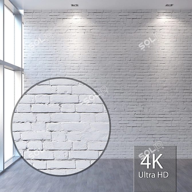 Title: Seamless 4K Bricklaying Texture 3D model image 1