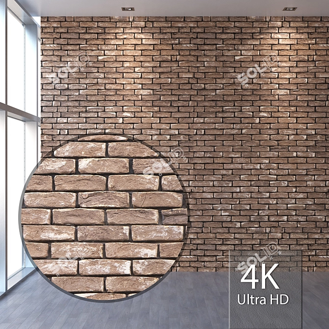 Seamless 4K Bricklaying Texture 3D model image 1