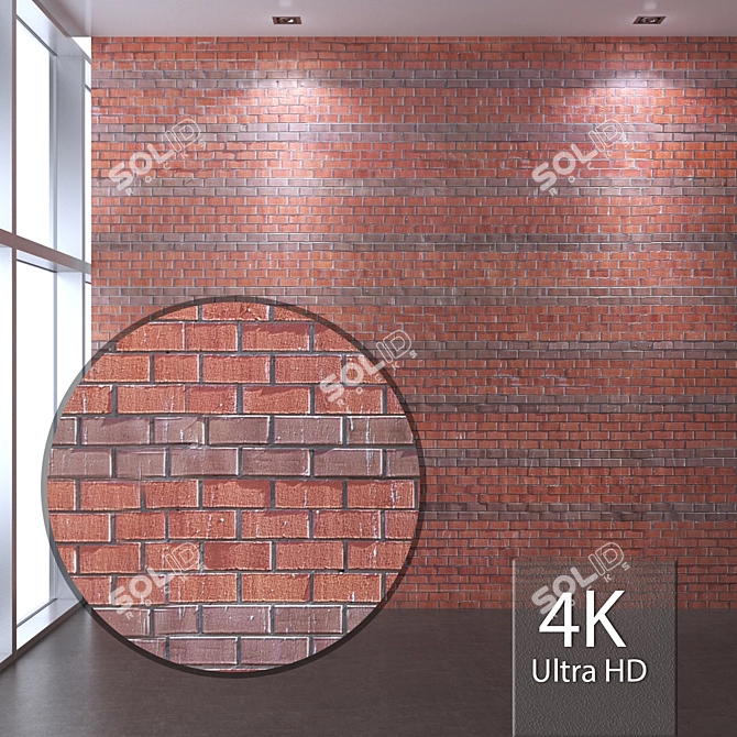 Title: Seamless 4K Brick Texture 3D model image 1