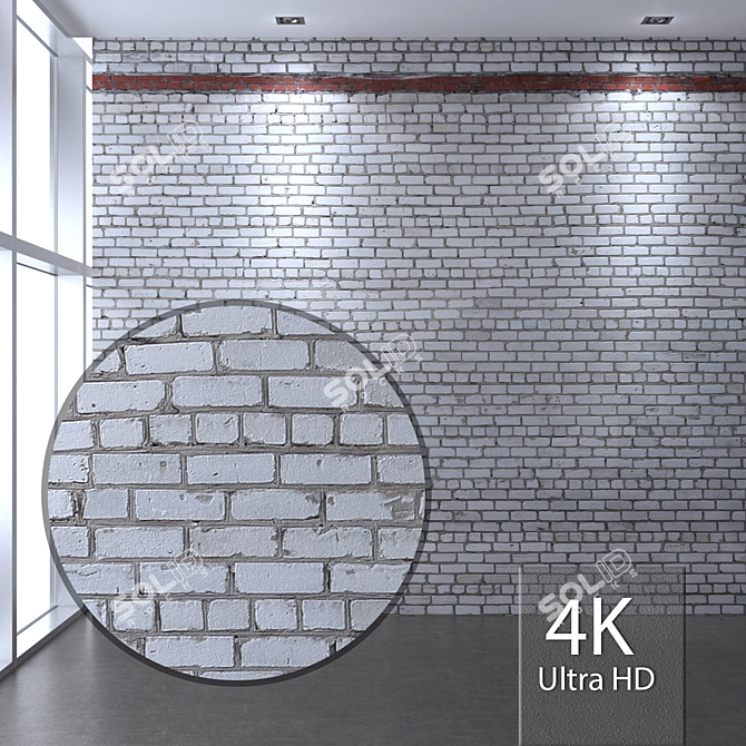 Seamless Brickwork Texture 3D model image 1