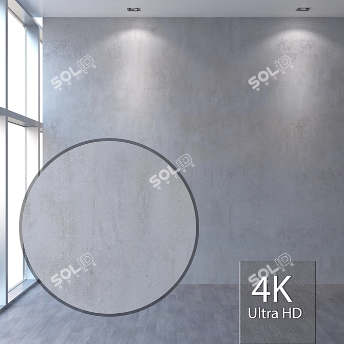 Seamless Plaster Texture 4K 3D model image 1