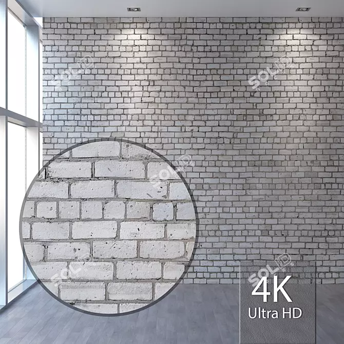 Seamless 4K Bricklaying Texture 3D model image 1