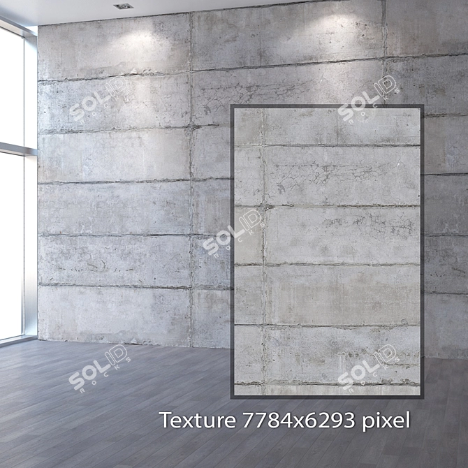 Seamless 4K Concrete Texture 3D model image 2