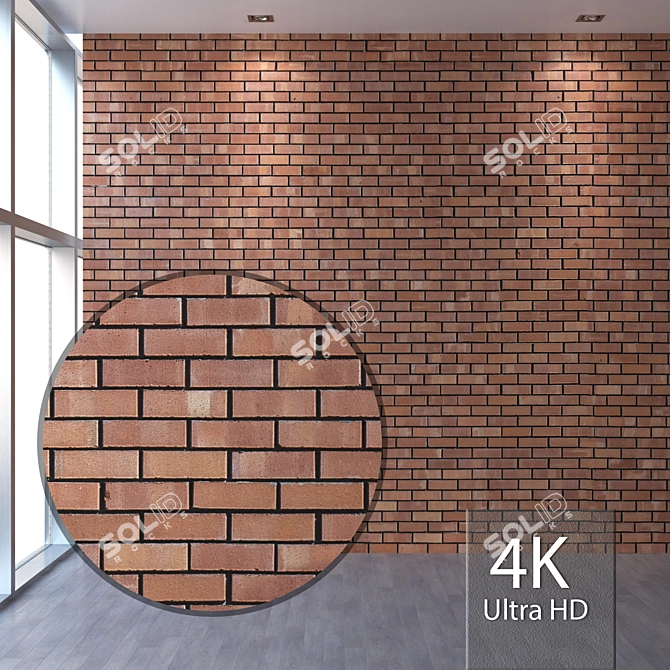 Seamless 4K Brick Texture 3D model image 1