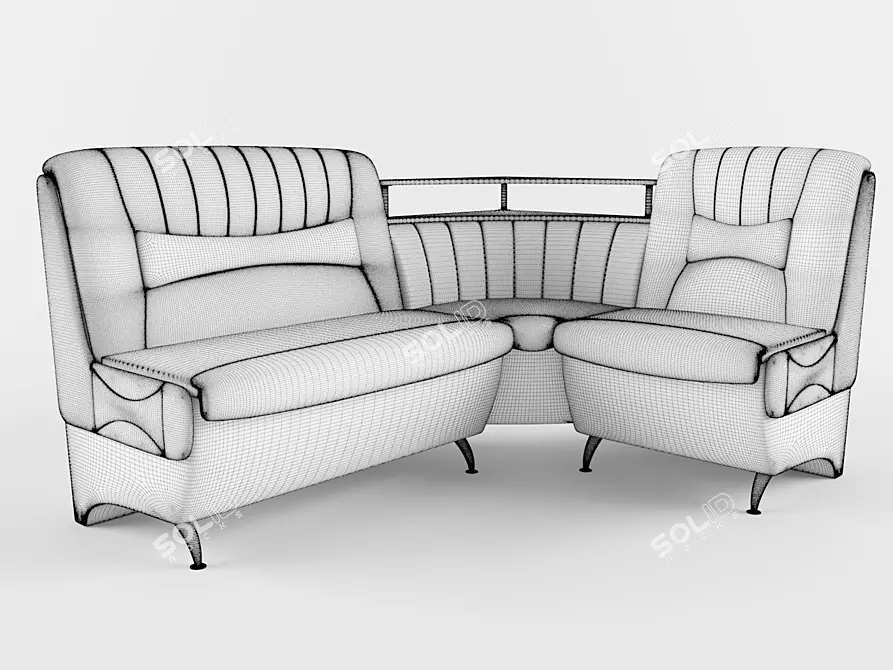 Versatile Kitchen Sofa 3D model image 3