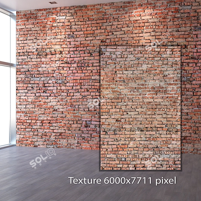 Seamless Brickwork Texture in 4K 3D model image 2