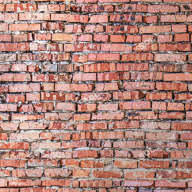 Seamless Brickwork Texture in 4K 3D model image 3