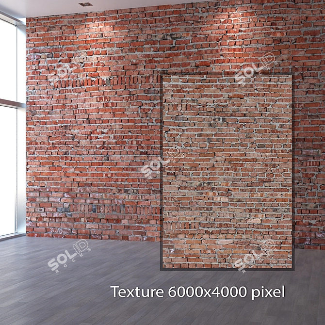 Seamless Brick Texture 4K 3D model image 2