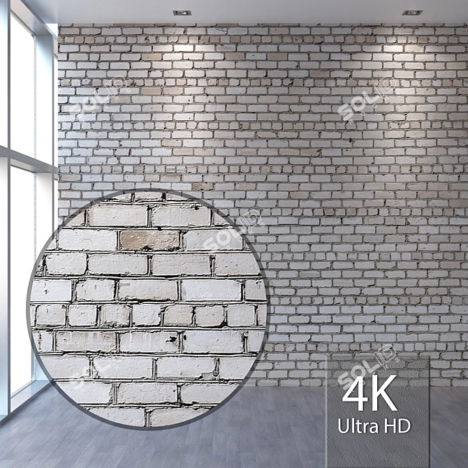 Seamless 4K Brick Texture 3D model image 1