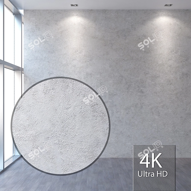 Seamless 4K Plaster Texture 3D model image 1