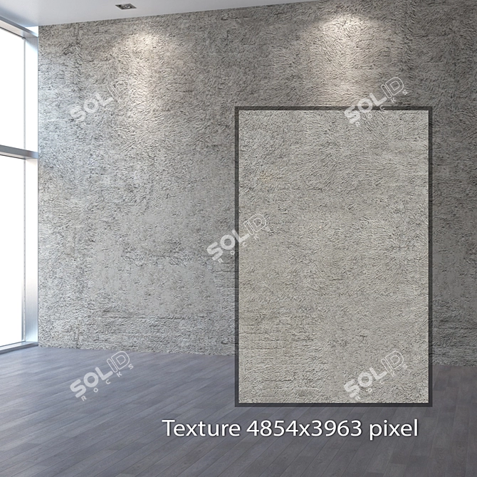 Seamless 4K Coated Plaster Texture 3D model image 2