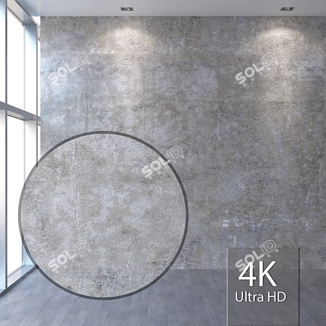 Seamless Concrete Texture 4K 3D model image 1