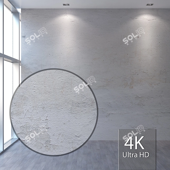 Seamless Plaster Texture 4K 3D model image 1