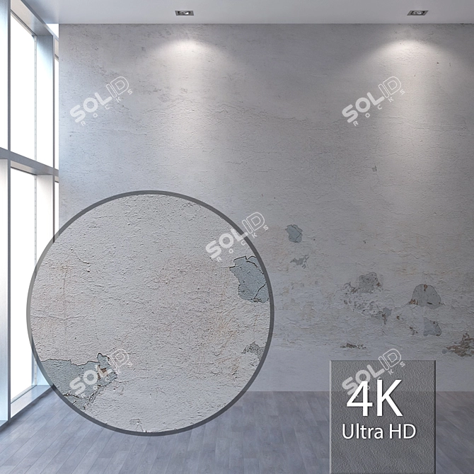 Seamless Plaster Texture in 4K 3D model image 1