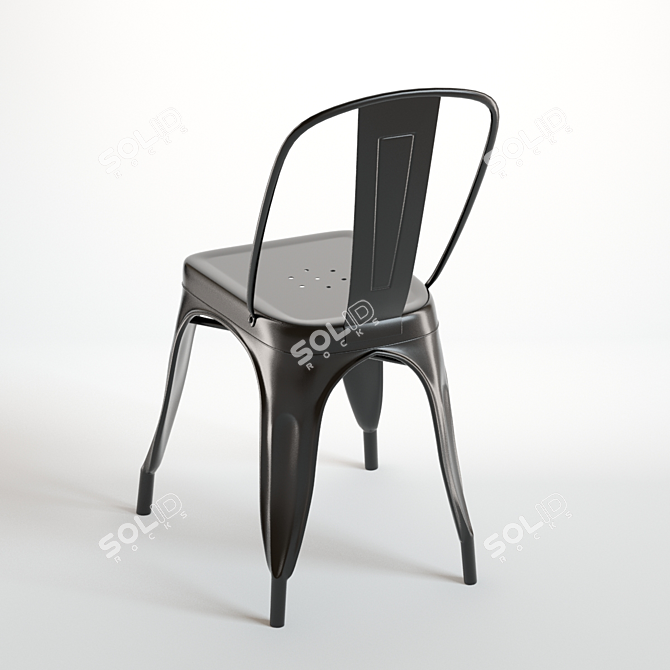 Pottery Barn Durango Side Chair - Retro Metal Elegance! 3D model image 3