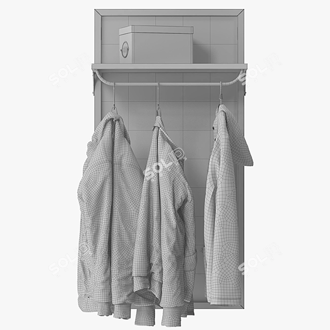 Noodlelicious Wall Coat Rack 3D model image 3