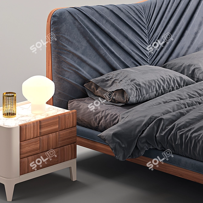 Elegant Dall'Agnese Dama Bed 3D model image 2