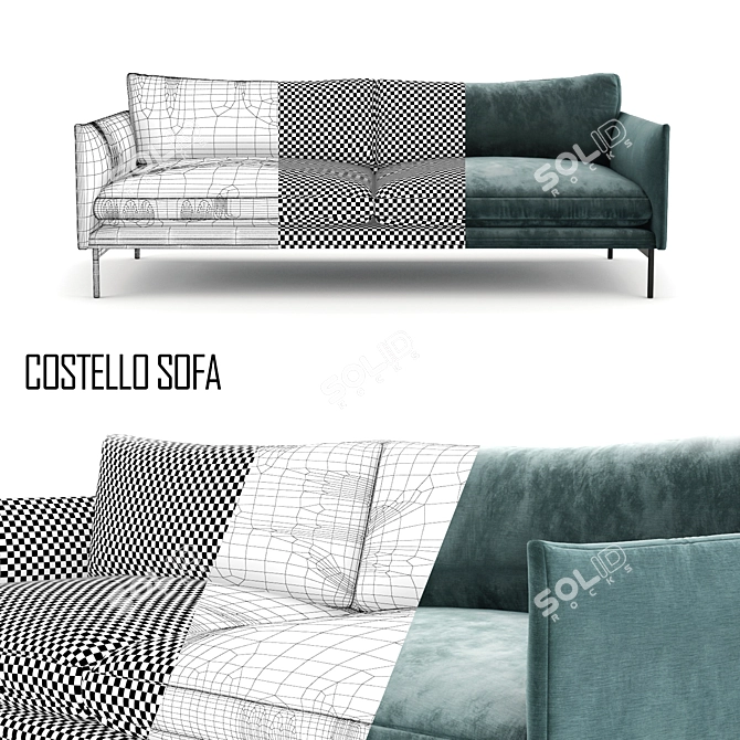 Elegant Homeline Costello Sofa 3D model image 2