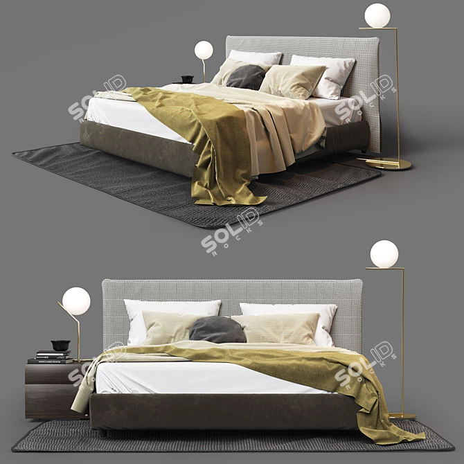 Poliform Bruce Bedroom Set: Stylish Furniture & Decor 3D model image 1