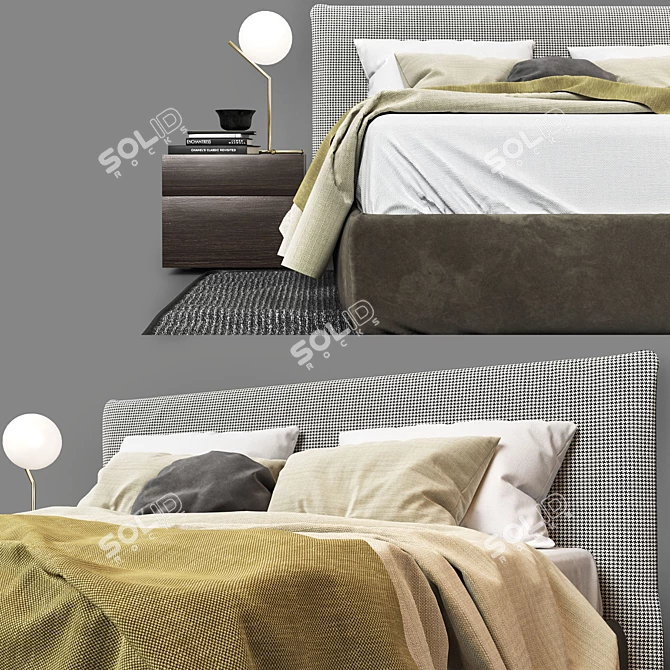 Poliform Bruce Bedroom Set: Stylish Furniture & Decor 3D model image 2