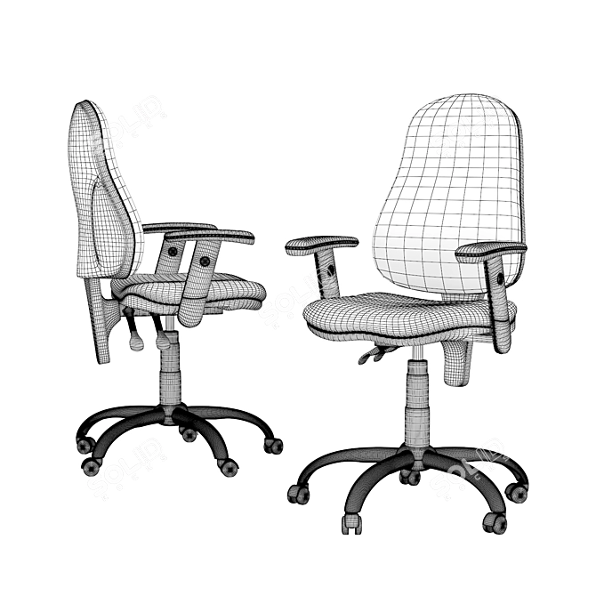 OFFIX GTR Freelock Chair: Style Redefined 3D model image 2