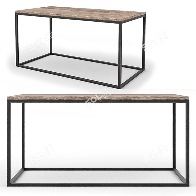 Cosmorelax Darmian Black Oak Coffee Table 3D model image 1