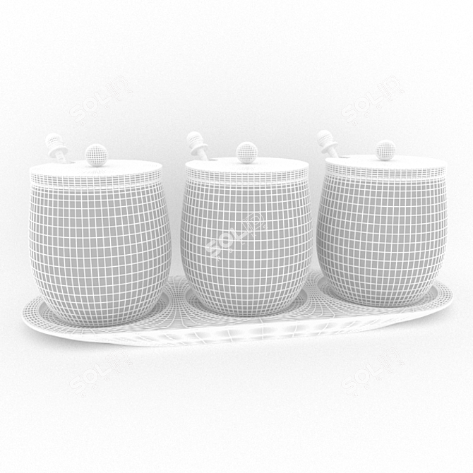 Perfect Honey Cans Set 3D model image 2