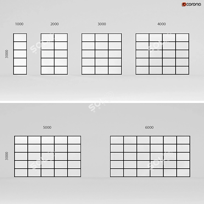 Industrial Loft Metal Partitions 3D model image 1