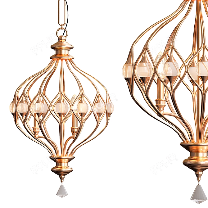 Elegant Sabina Pendant Light 3D model image 1