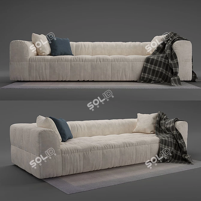 Arflex STRIPS: Stylish Designer Sofa 3D model image 1