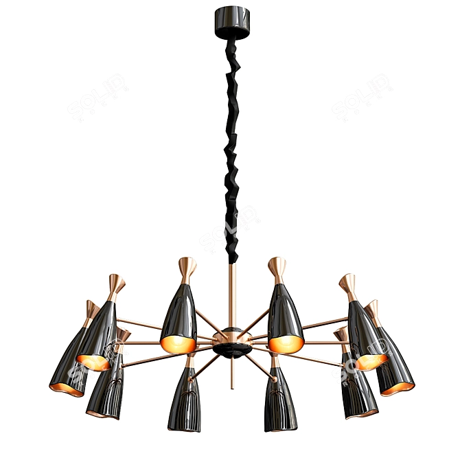 Elegant Cairo Pendant: Illuminate Your Space 3D model image 1