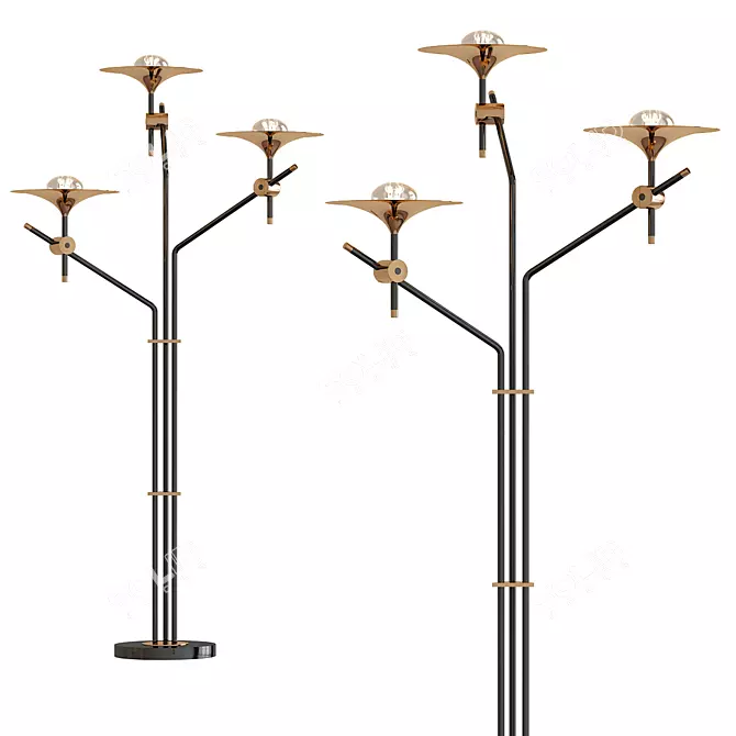 Modern Skew Floor Lamp II 3D model image 1