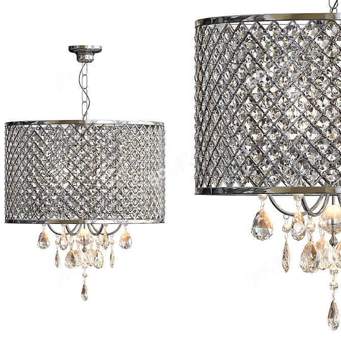 Elegant Vintage Chandelier for Bedroom 3D model image 1