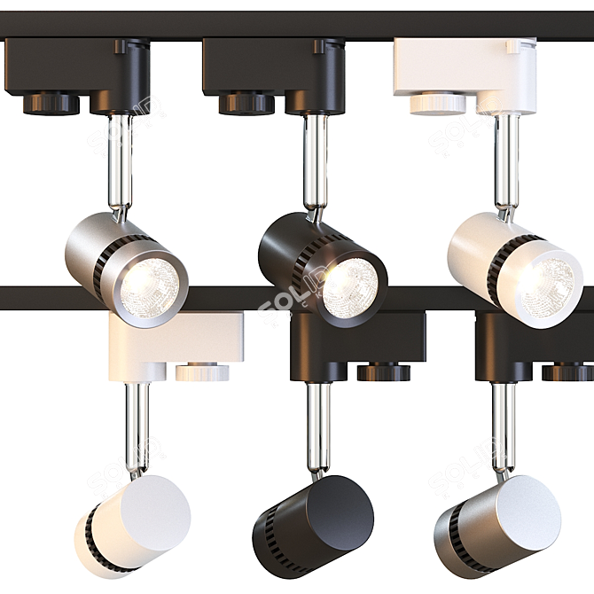 Sleek Corona Track Light - HL835L 3D model image 1
