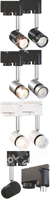 Sleek Corona Track Light - HL835L 3D model image 2