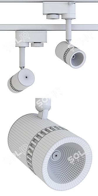 Sleek Corona Track Light - HL835L 3D model image 3