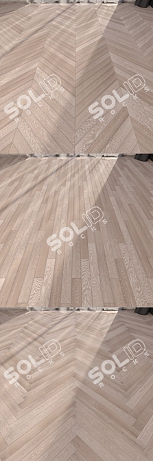 Elegant Rovere Creta Parquet 3D model image 2